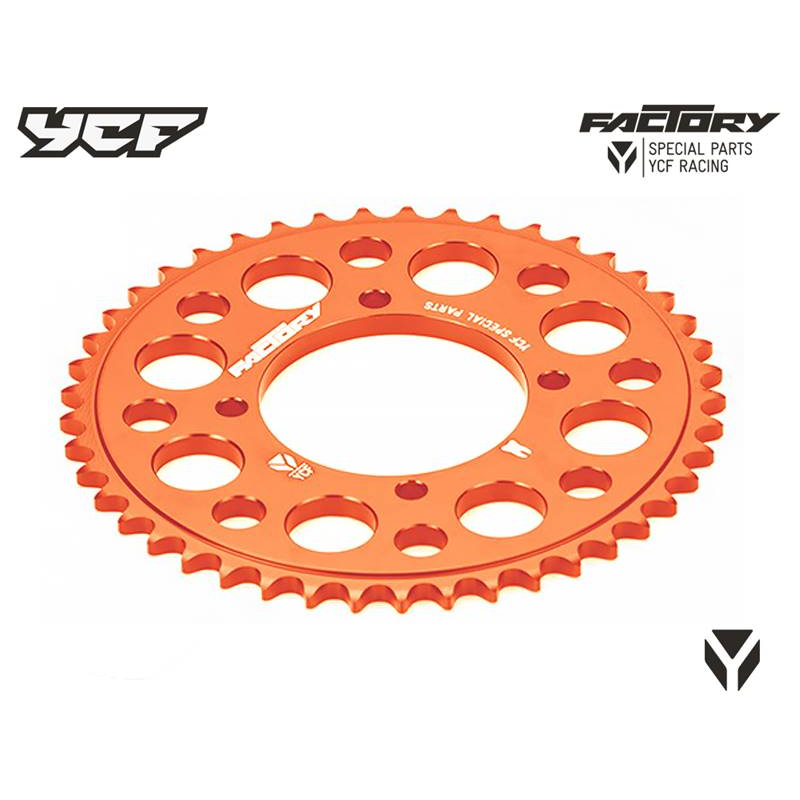 Couronne 420 CNC Orange YCF 5 trous (41,43 Dents)