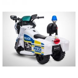 Moto Electrique Enfant KINGTOYS - Police 22W - Blanc