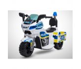 Moto Electrique Enfant KINGTOYS - Police 22W - Blanc