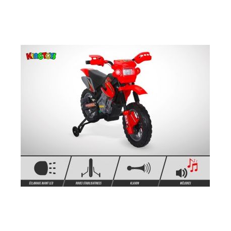 Moto Electrique Enfant KINGTOYS - Cobra 18W - Vert