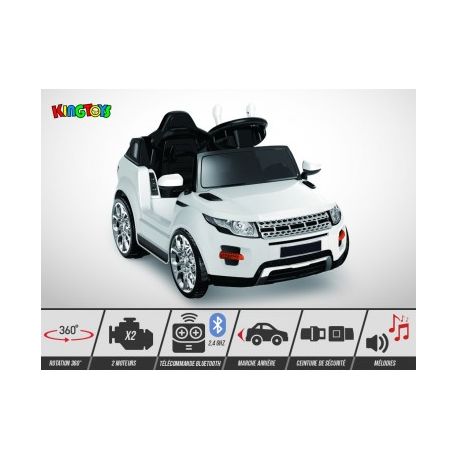 Voiture Electrique Enfant KINGTOYS Lander 50W - Blanc