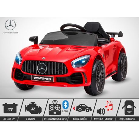 Voiture Electrique Enfant KINGTOYS Mercedes GT-R AMG 40W - Rouge