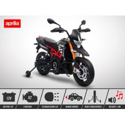 Moto Electrique Enfant KINGTOYS - Aprilia Dorsoduro 900 36W - Noir