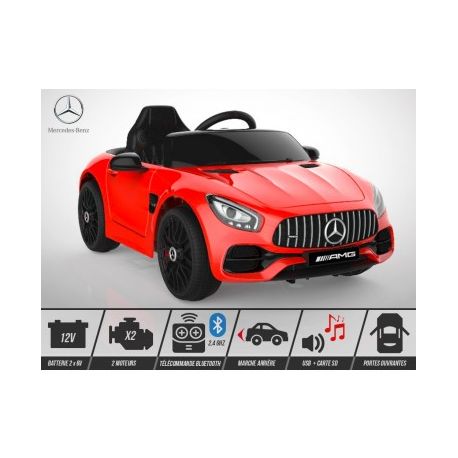 Voiture Electrique Enfant KINGTOYS Mercedes GT AMG 40W - Rouge