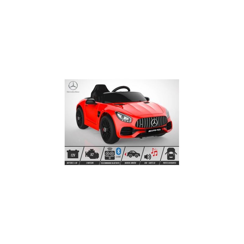 Voiture Electrique Enfant KINGTOYS Mercedes GT AMG 40W - Rouge