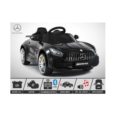 Voiture Electrique 1 Place Enfant KINGTOYS Mercedes GT-R AMG 70W - Noir