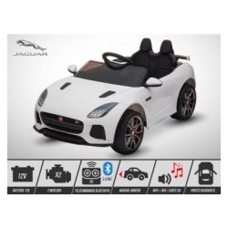 Voiture Electrique 2 Places Enfant KINGTOYS Jaguar F-TYPE SVR 50W - Blanc