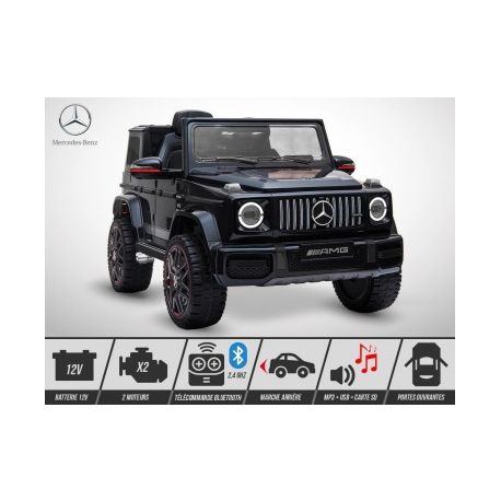 Voiture Electrique 1 Place Enfant KINGTOYS Mercedes G 63 AMG 50W - Noir