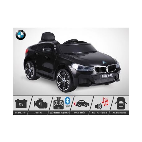 Voiture Electrique 1 Place Enfant KINGTOYS BMW 640i GT 50W - Noir