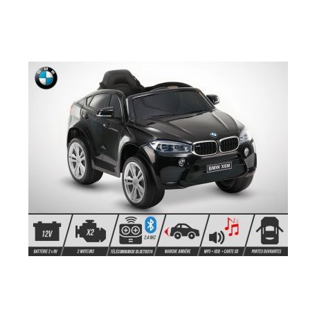  Voiture Electrique 1 Place Enfant KINGTOYS BMW X6M 70W - Noir