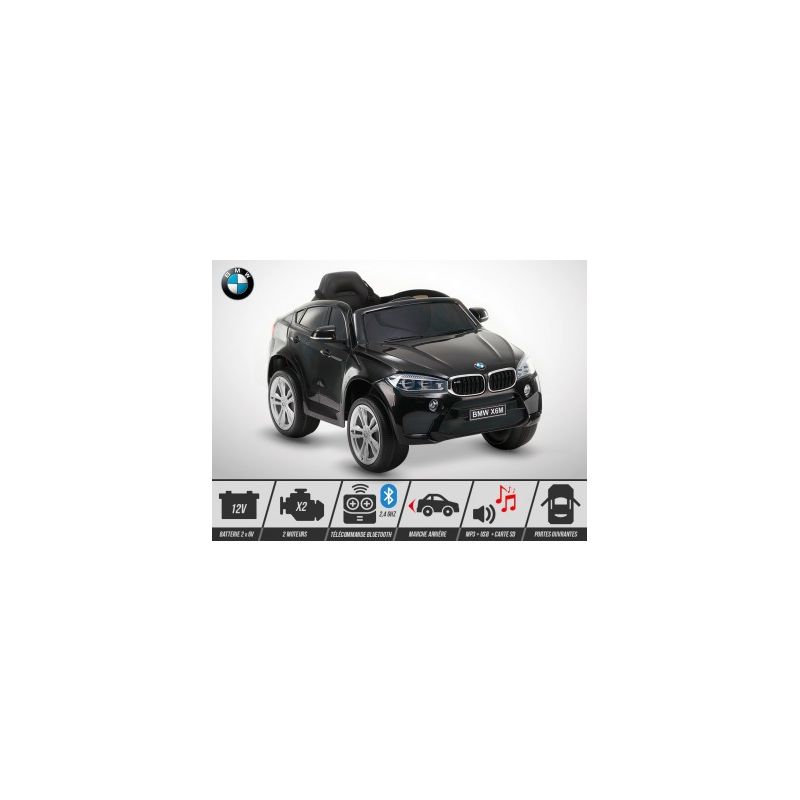  Voiture Electrique 1 Place Enfant KINGTOYS BMW X6M 70W - Noir