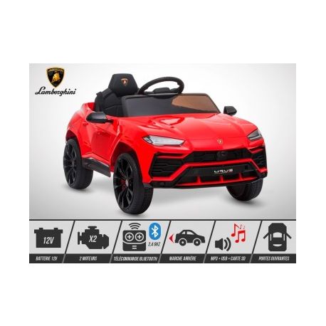 Voiture Electrique 1 Place Enfant KINGTOYS Lamborghini Urus 70W - Rouge