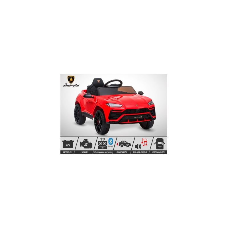 Voiture Electrique 1 Place Enfant KINGTOYS Lamborghini Urus 70W - Rouge