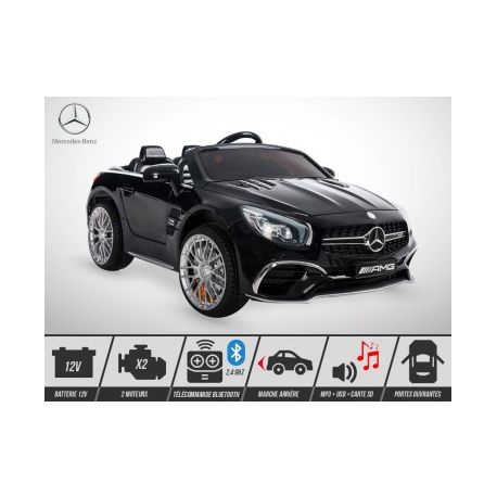 Voiture Electrique 2 Places Enfant KINGTOYS Mercedes SL 65 AMG 70W - Noir