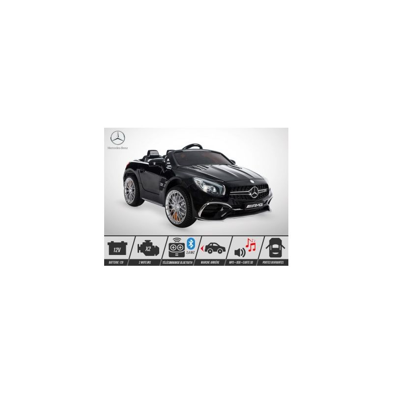 Voiture Electrique 2 Places Enfant KINGTOYS Mercedes SL 65 AMG 70W - Noir