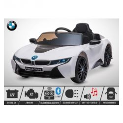 Voiture Electrique 1 Place Enfant KINGTOYS BMW I8 60W - Blanc