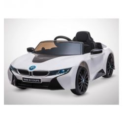 Voiture Electrique 1 Place Enfant KINGTOYS BMW I8 60W - Blanc