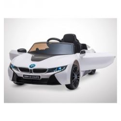 Voiture Electrique 1 Place Enfant KINGTOYS BMW I8 60W - Blanc