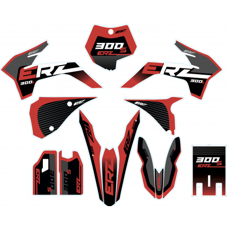 Kit décoration ERZ 300S - KTM-L - Rouge