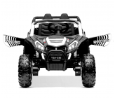 Buggy elettrico bambini + Telecomando 1 posto 12V 4x25Watt UTV-MX - Bianco