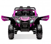 Buggy elettrico bambini + Telecomando 1 posto 12V 4x25Watt UTV-MX - Rosa