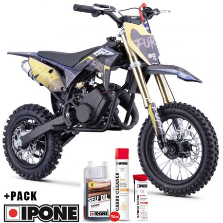 Pit Bike CRZ Fury Double Pot 60cc 2T 10"/12" - Jaune (2024)