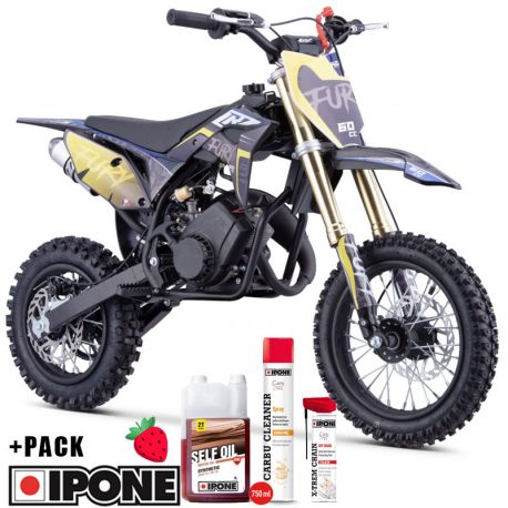 Pit Bike CRZ Fury Double Pot 60cc 2T 10"/12" - Jaune (2024)