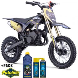 Pit Bike CRZ Fury Double Pot 60cc 2T 10"/12" - Jaune (2024)