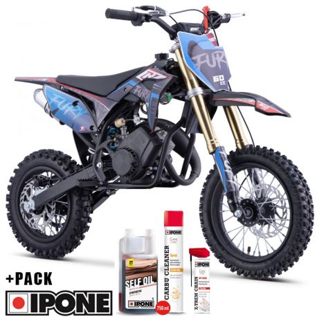 Pit Bike CRZ Fury Double Pot 60cc 2T 10"/12" - Bleu (2024)