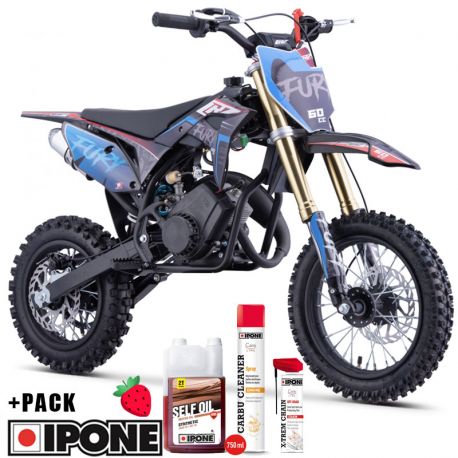 Pit Bike CRZ Fury Double Pot 60cc 2T 10"/12" - Bleu (2024)