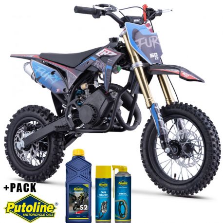 Pit Bike CRZ Fury Double Pot 60cc 2T 10"/12" - Bleu (2024)