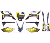 Kit décoration complet CRZ Fury 60cc - Jaune