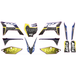 Kit decorazione completo CRZ Fury 60cc - Giallo