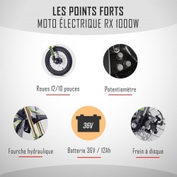 Pocket Cross elettrica Diamon - RX 1000W - Rosso