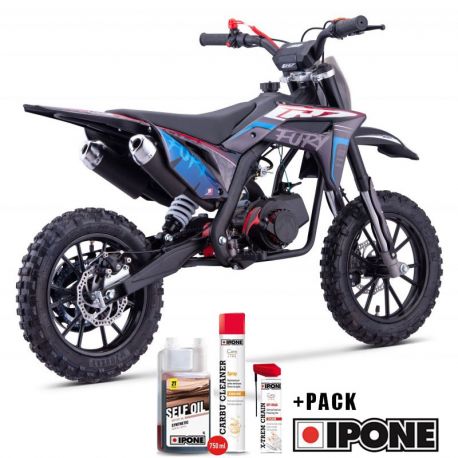 Pocket Bike CRZ Fury Double Pot 49cc 2T 10"/12" - Bleu (2024)