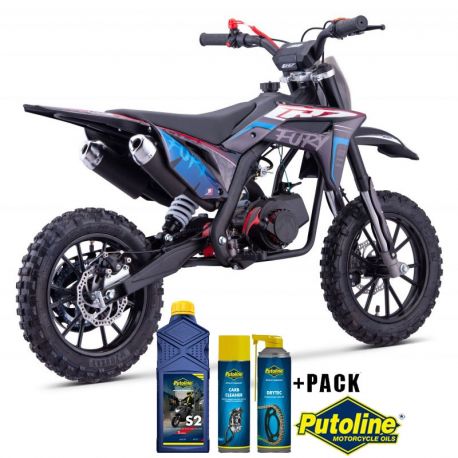 Pocket Bike CRZ Fury Double Pot 49cc 2T 10"/12" - Bleu (2024)