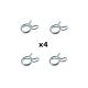Colliers de serrage double - Durite d\'essence - Ø7mm - x4