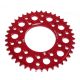 Couronne 420 CNC Rouge YCF 5 trous (41, 43, 45 Dents)