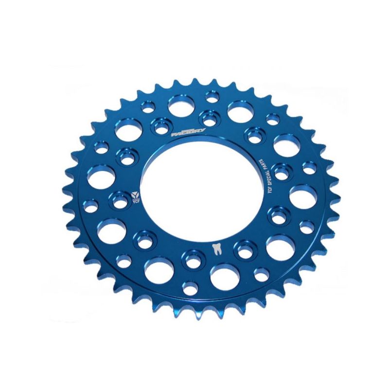 Rear Sprocket 420 CNC Blue YCF 5 hole (41, 43, 45 Teeth) Rear Sprocket 420 CNC Blue YCF 5 hole (41, 43, 45 Teeth)