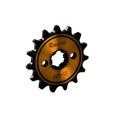 Pignon de sortie de boite Racing 420 13D 17mm Jaune