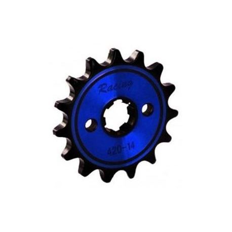 Pignon de sortie de boite Racing 420 13D 17mm Jaune