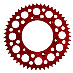 Couronne aluminium CNC - 51 dents - ERZ450cc - Rouge