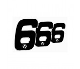 Numero de Plaque YCF 18cm (vendu par 3) pour Dirt Bike, Pit bike