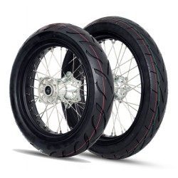 Pack de roue complète Supermotard - 17"/17" - Aluminium