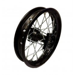 Roue Arriére 12" Noir acier 15mm Dirt Bike