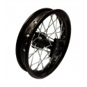 Roue Arriére 12" Noir acier 15mm Dirt Bike