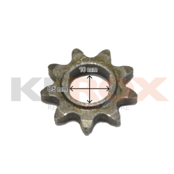 Pignon moteur - 25H - 9 Dents - Plat