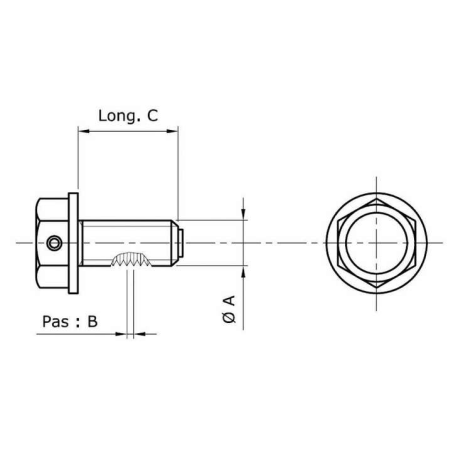 Bouchon de vidange aimanté - TECNIUM - M14