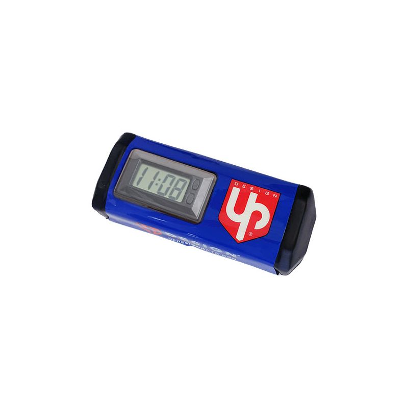 Mousse de guidon - UP Design - Horloge intégrée - Bleu