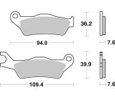 Plaquettes de frein avant - SBS 237HF - (ERZ450 R/SX)